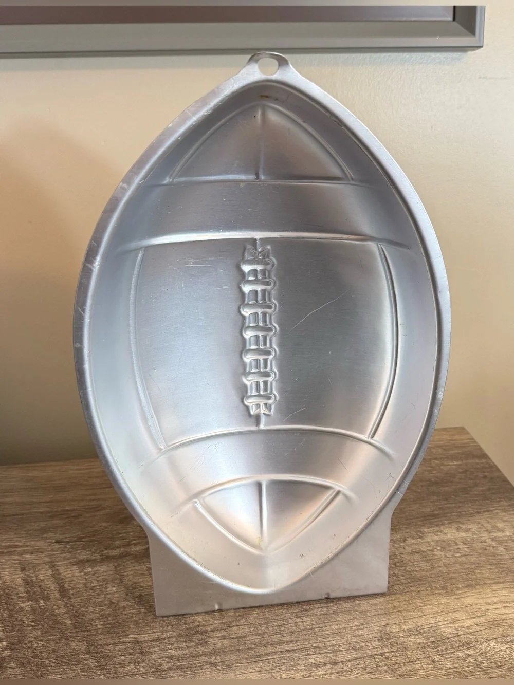 Vintage 1990 Wilton Football Aluminum Cake Pan Model 2105-6504 Party